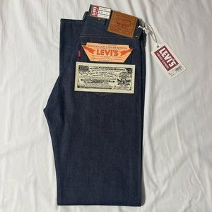 Levi's 1937 501XX Buckle Back Big E Denim Jeans.